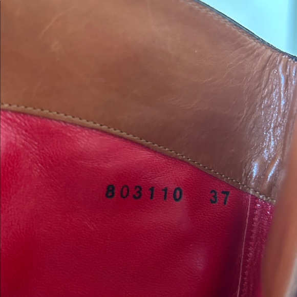 CESARE PACIOTTI RANDALL COGNAC LEATHER KNEE HIGH BOOTS - Picture 6 of 11